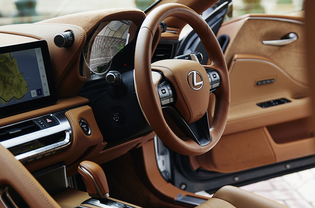 The interior of the Lexus LC Convertible