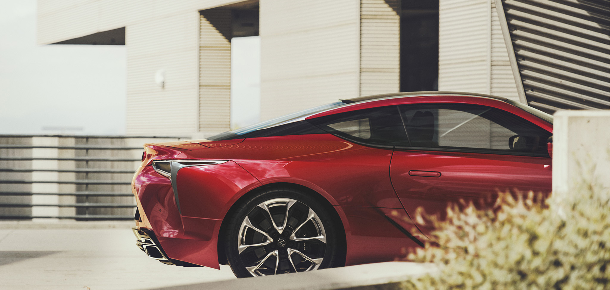 Lexus LC spindle grille luxury coupe red