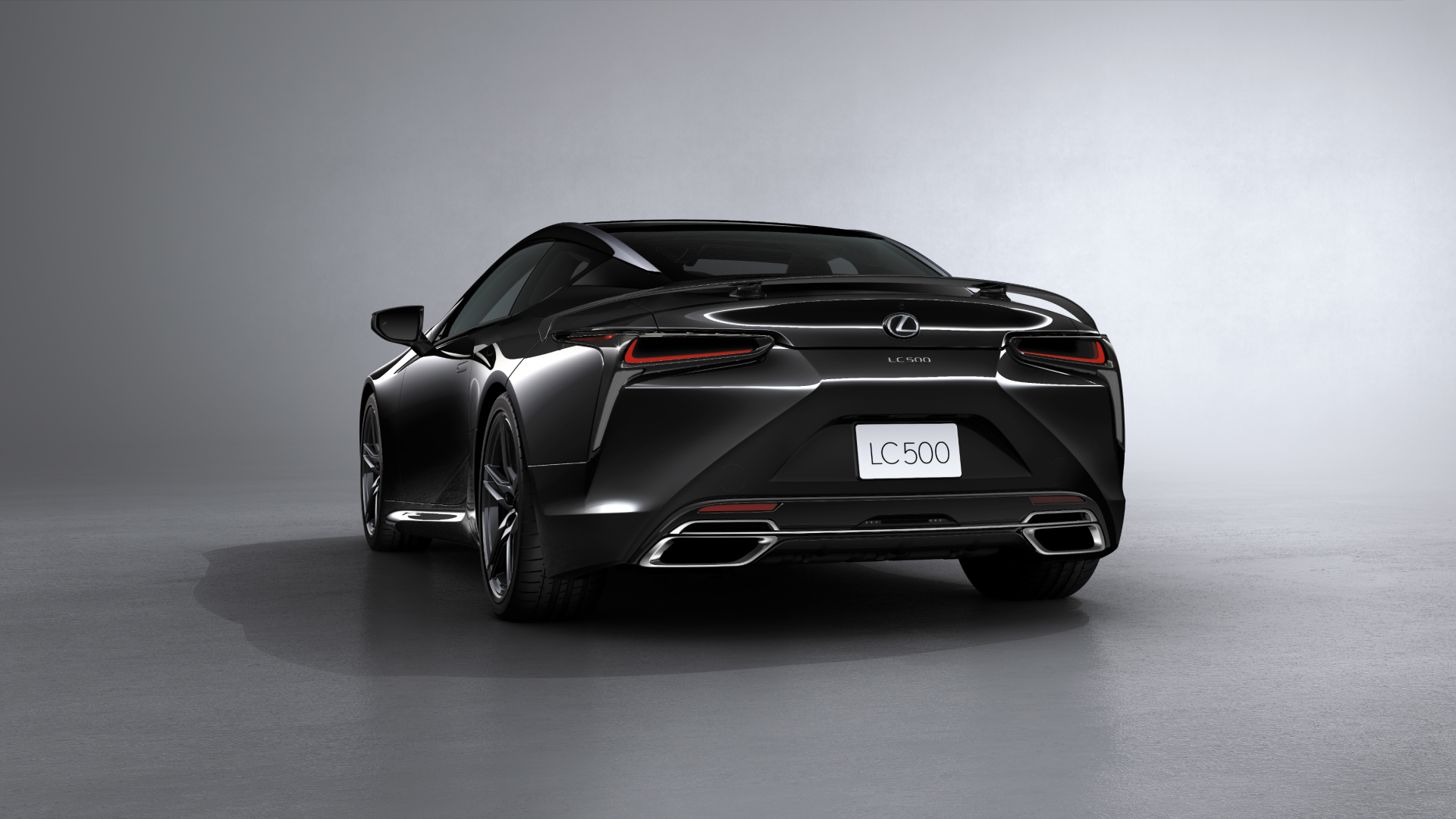 Rear view of black 2021 LC Inspiration Series